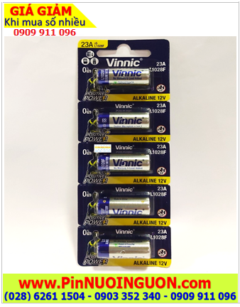 COMBO 1 vỉ 5viên Pin Remote điều khiển 12V Vinnic 23A, L1028F, 23AE, MN23 _Giá chỉ 55.000/ vỉ 5viên